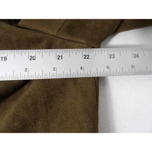 Linea Louis Dell Olio Womens 18W Faux Suede Cardigan Brown Old Money Lined Quiet - Picture 8 of 13
